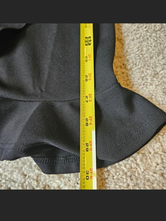 Lucy in the Sky Black Spaghetti Strap Ruffle Wrap Mini Dress - Picture 5 of 5